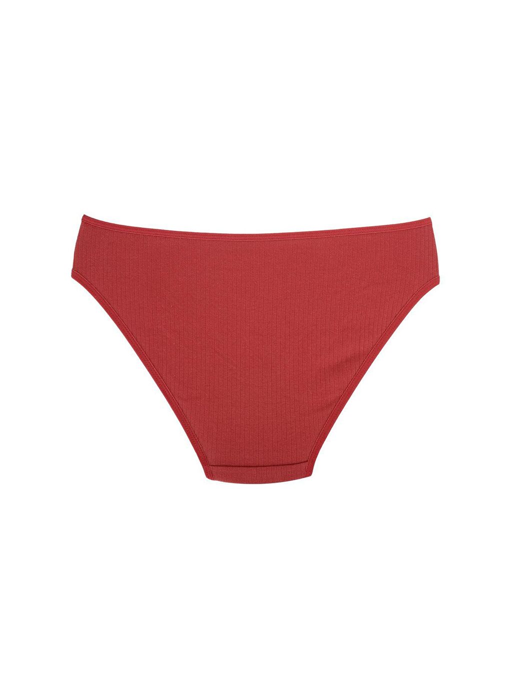 Kompedan Bordo Fitilli Ribana Pamuklu Esnek Rahat Slip Bikini Külot | Bordo 26000 - 1