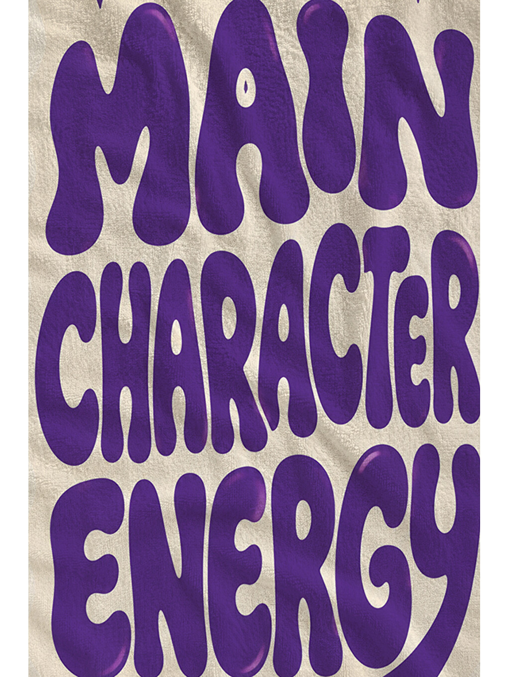 Pop Art Main Character Energy Mor Yazılı Desenli 70x150 Plaj Havlusu - Dijital Baskılı Banyo Havlusu-2