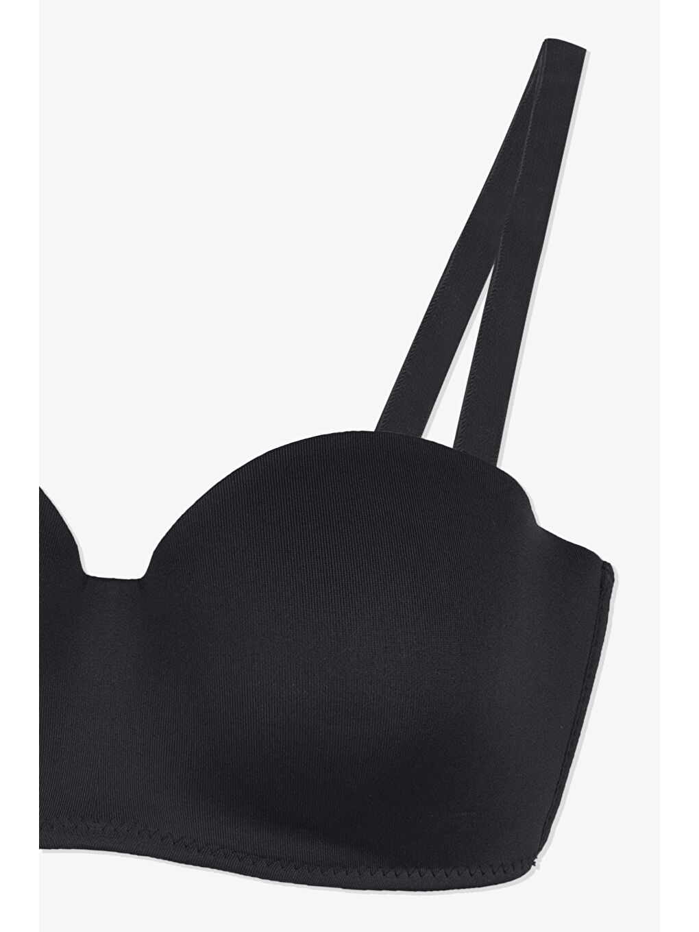 Siyah 2'Lİ PAKET - Kadın Dolgusuz Mikro Straplez Sütyen-6