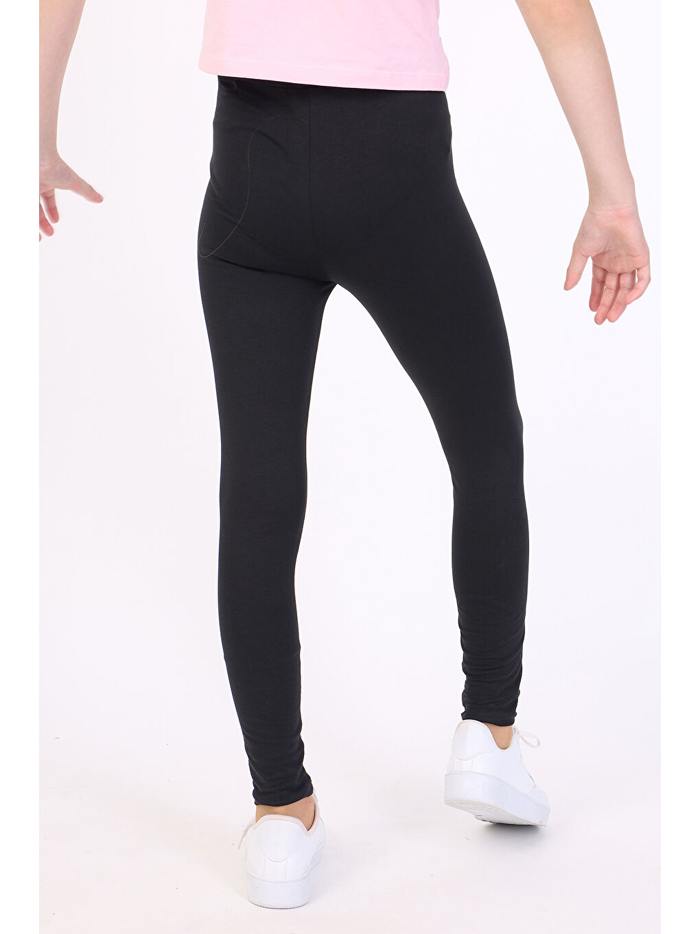 Siyah Kız Çocuk Baskılı Tayt-2