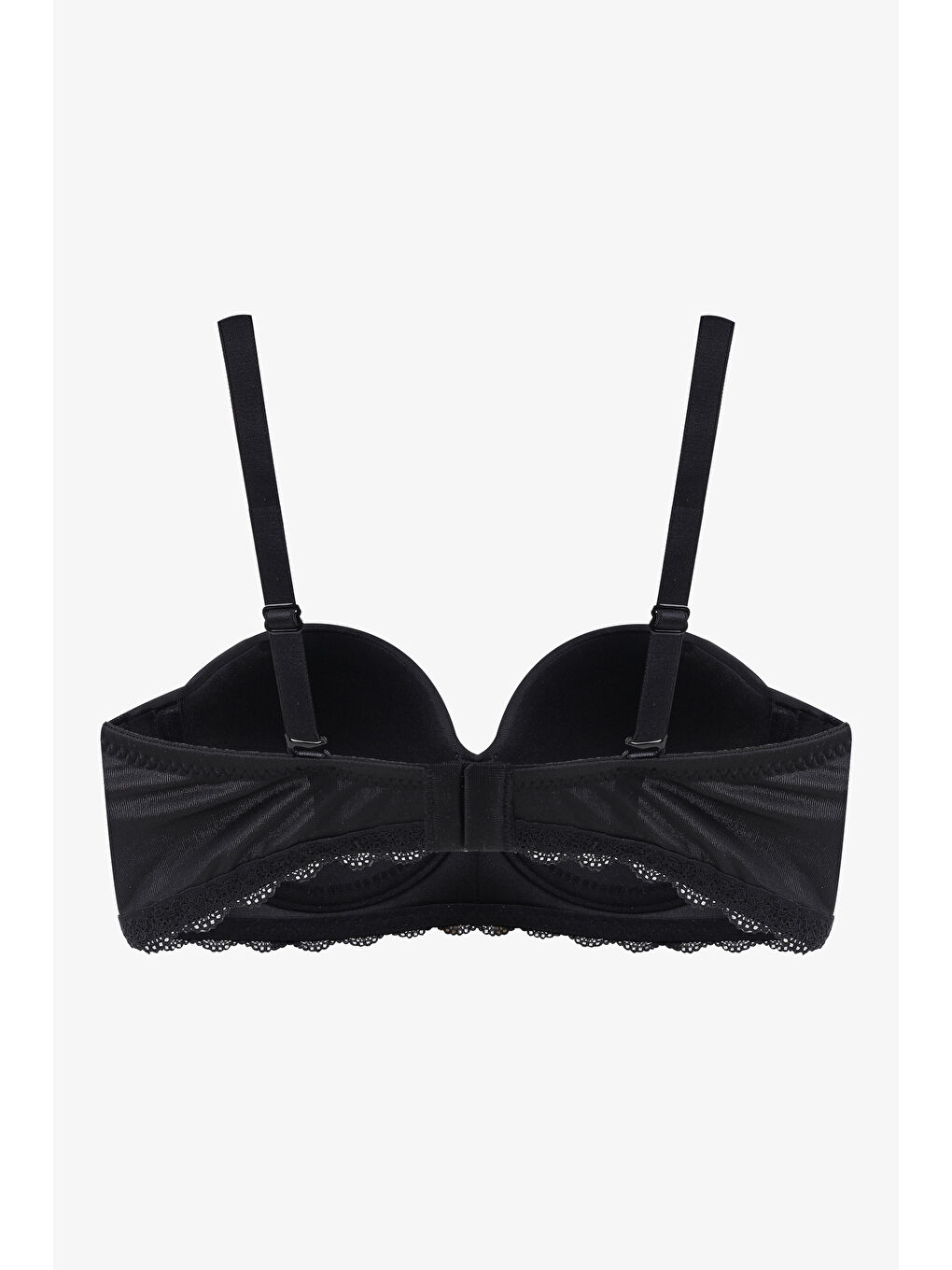 Siyah 2'Lİ PAKET - Kadın Dolgusuz Mikro Straplez Sütyen-4