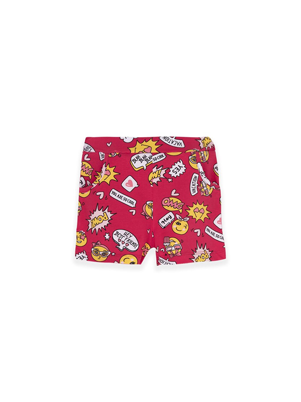 Karışık Kız Çocuk So Cool Desen  Cepli Şort