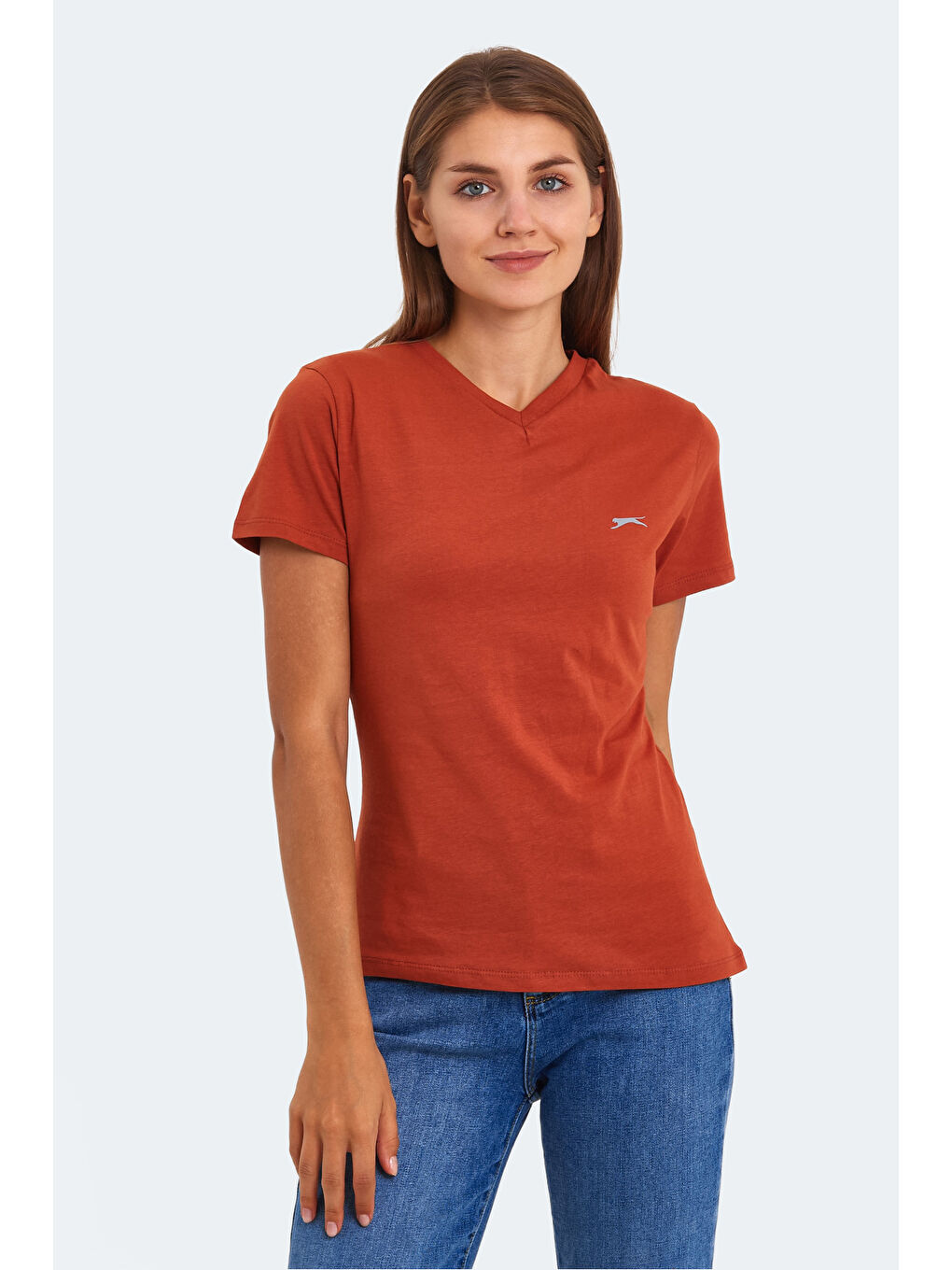 Kahverengi KRISTEN I Kadın Tişört Kiremit-5