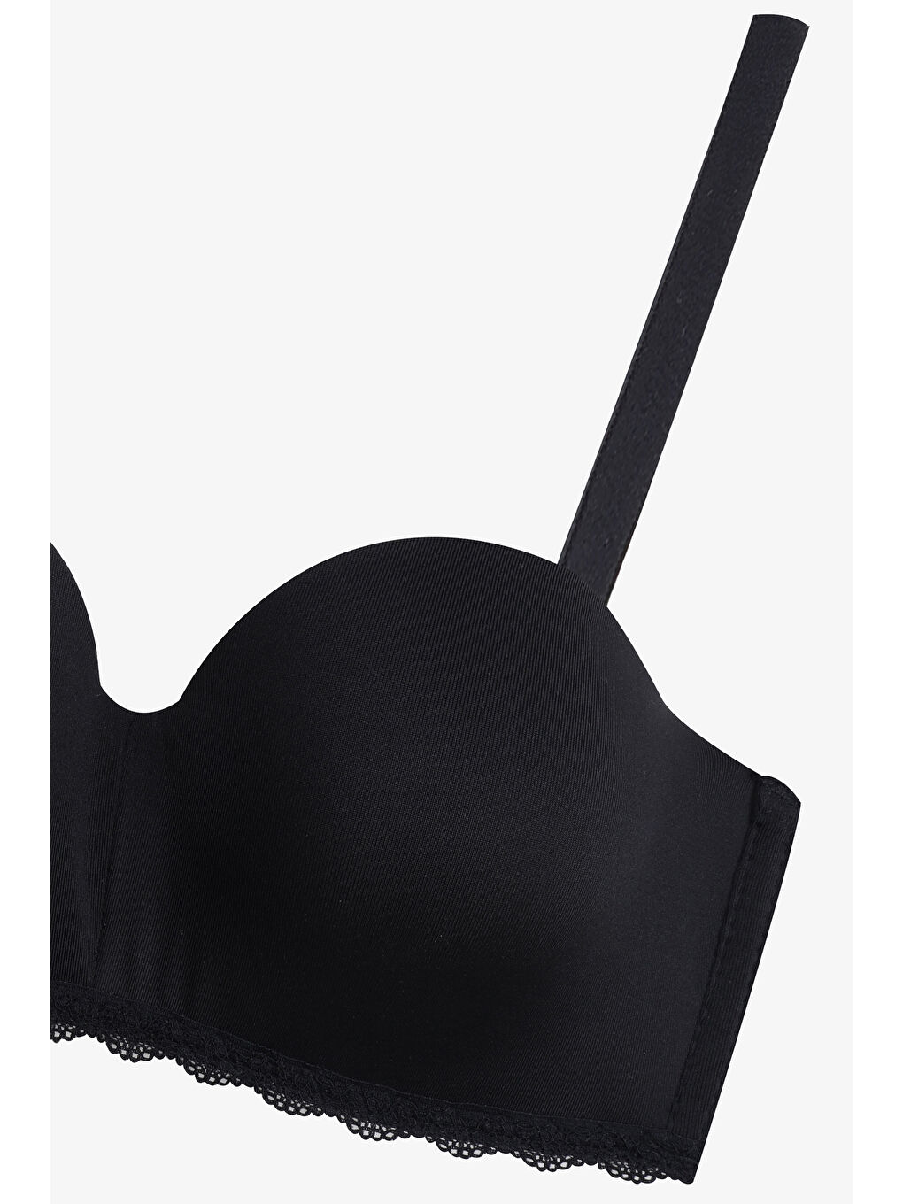 Siyah 2'Lİ PAKET - Kadın Dolgusuz Mikro Straplez Sütyen-6