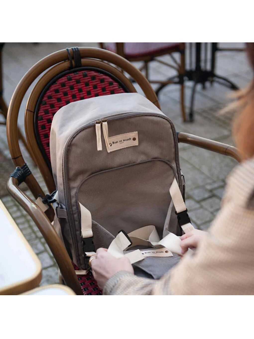 Baby On Board Agathe Galet Sırt Çantalı Taşınabilir Mama Sandalyesi Miel-7