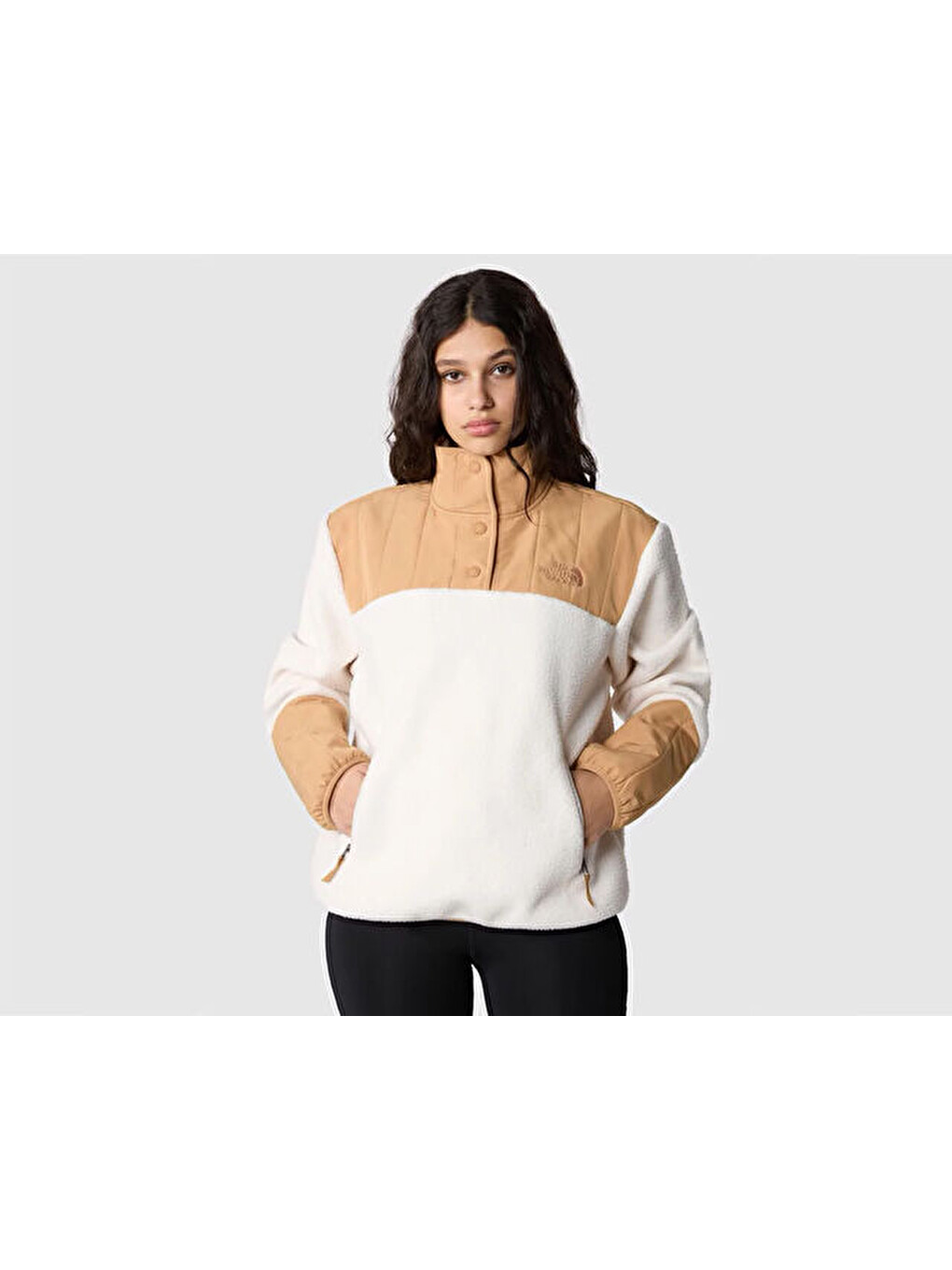 W Cragmont Fleece 1/4 Snap Kadın Outdoor Polar Sweatshirts Nf0a84ıbldı1 Beyaz-4
