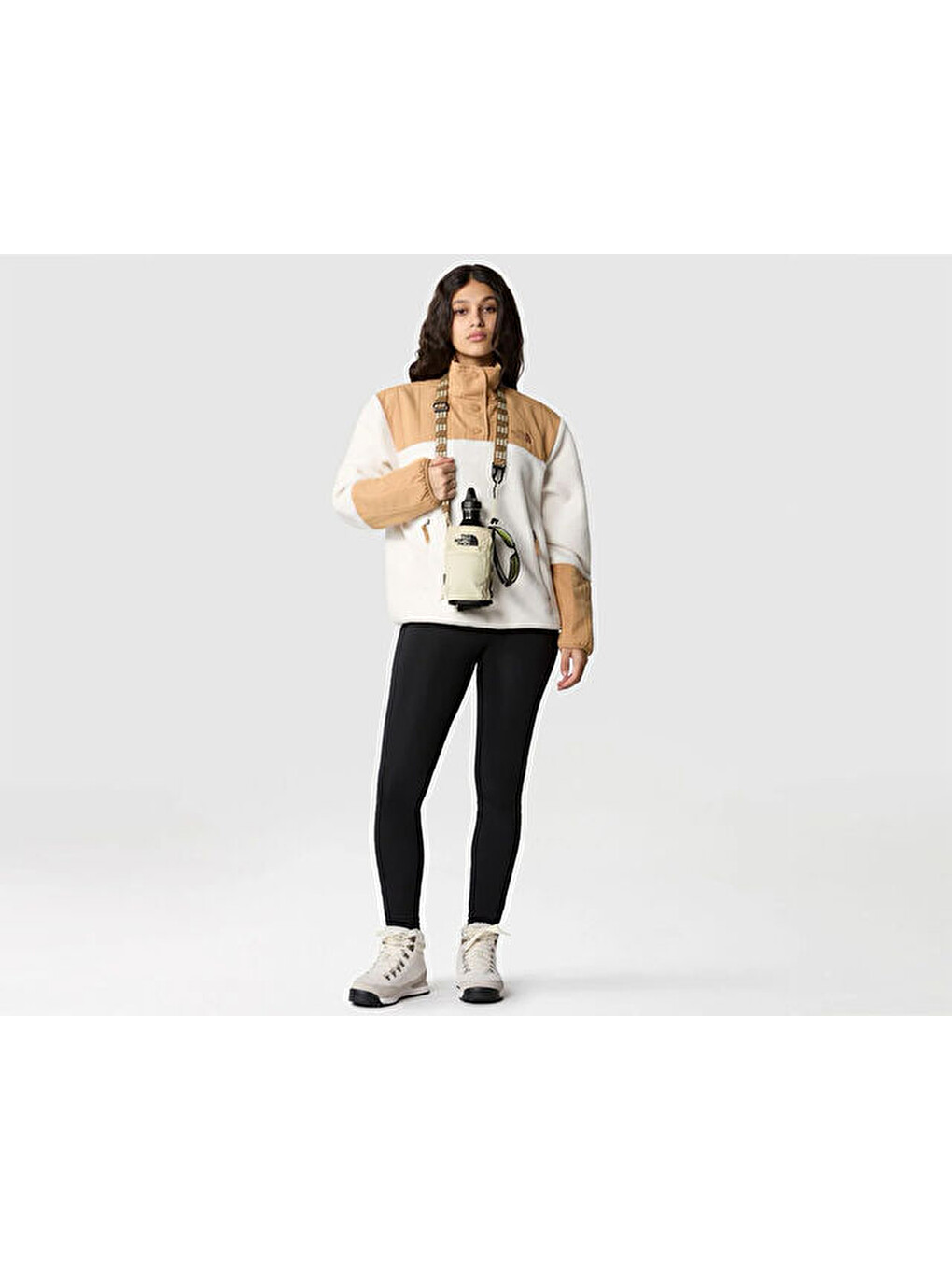 W Cragmont Fleece 1/4 Snap Kadın Outdoor Polar Sweatshirts Nf0a84ıbldı1 Beyaz-5