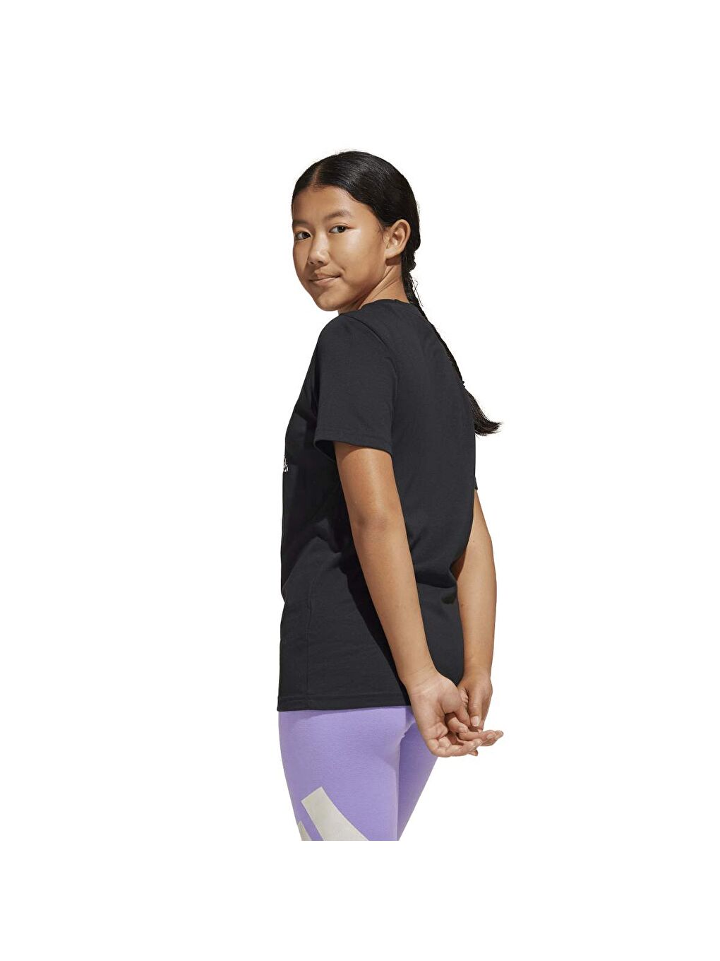 Animal Logo Çocuk Siyah Yuvarlak Yaka Tişört-1