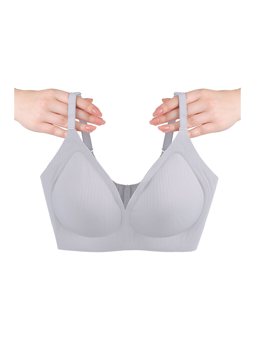 Mavi Balensiz Görünmez Fitilli Kaşkorse Çıkarılabilir Pedli Dikişsiz Sütyen
