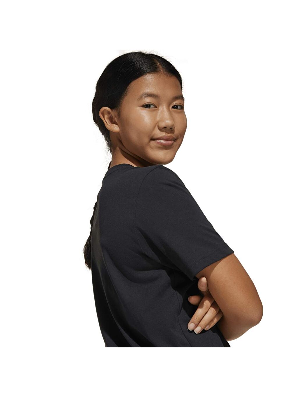 Animal Logo Çocuk Siyah Yuvarlak Yaka Tişört-3