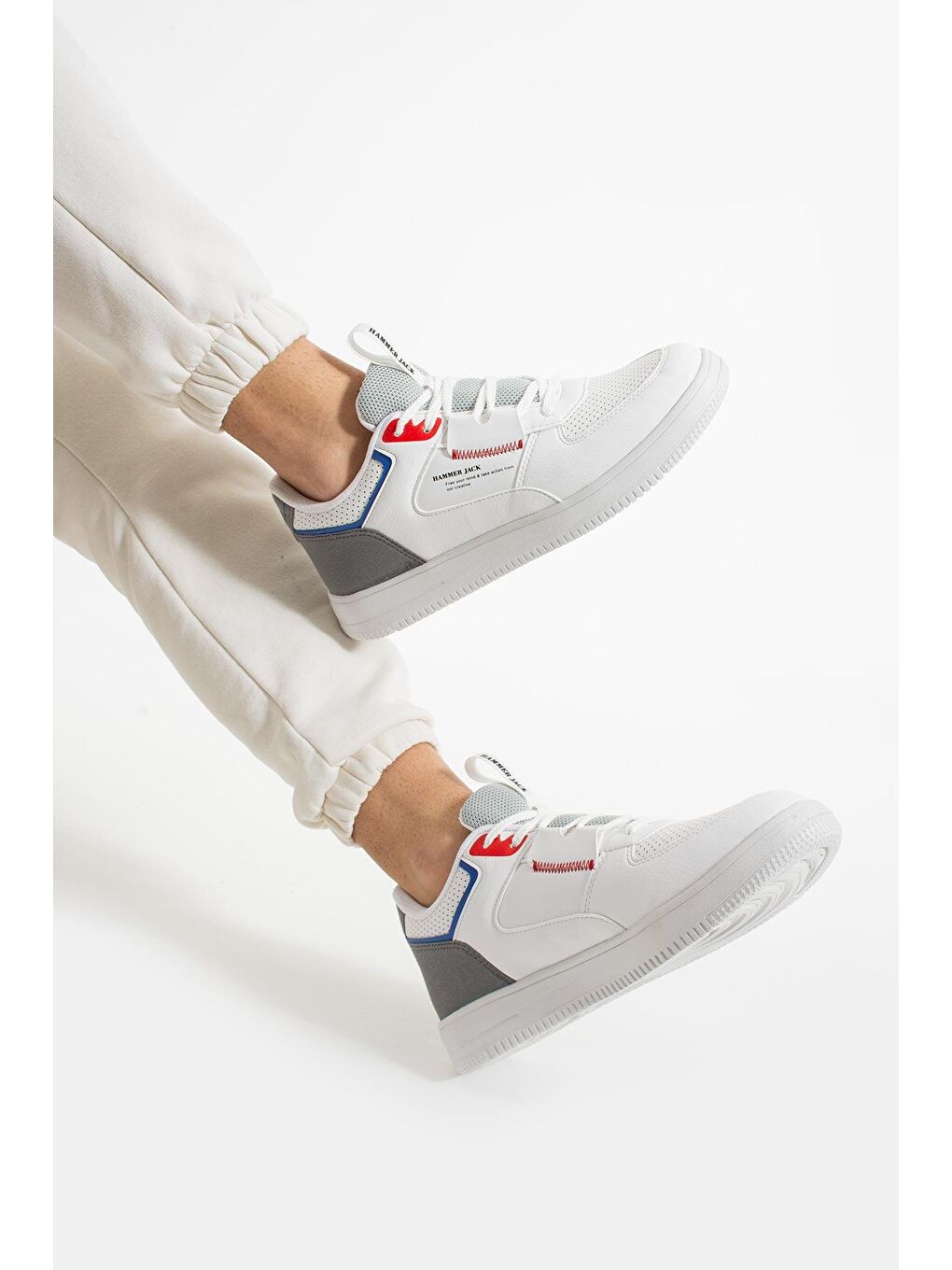 Jarmilla Beyaz Kırmızı Erkek Spor Ayakkabı-2