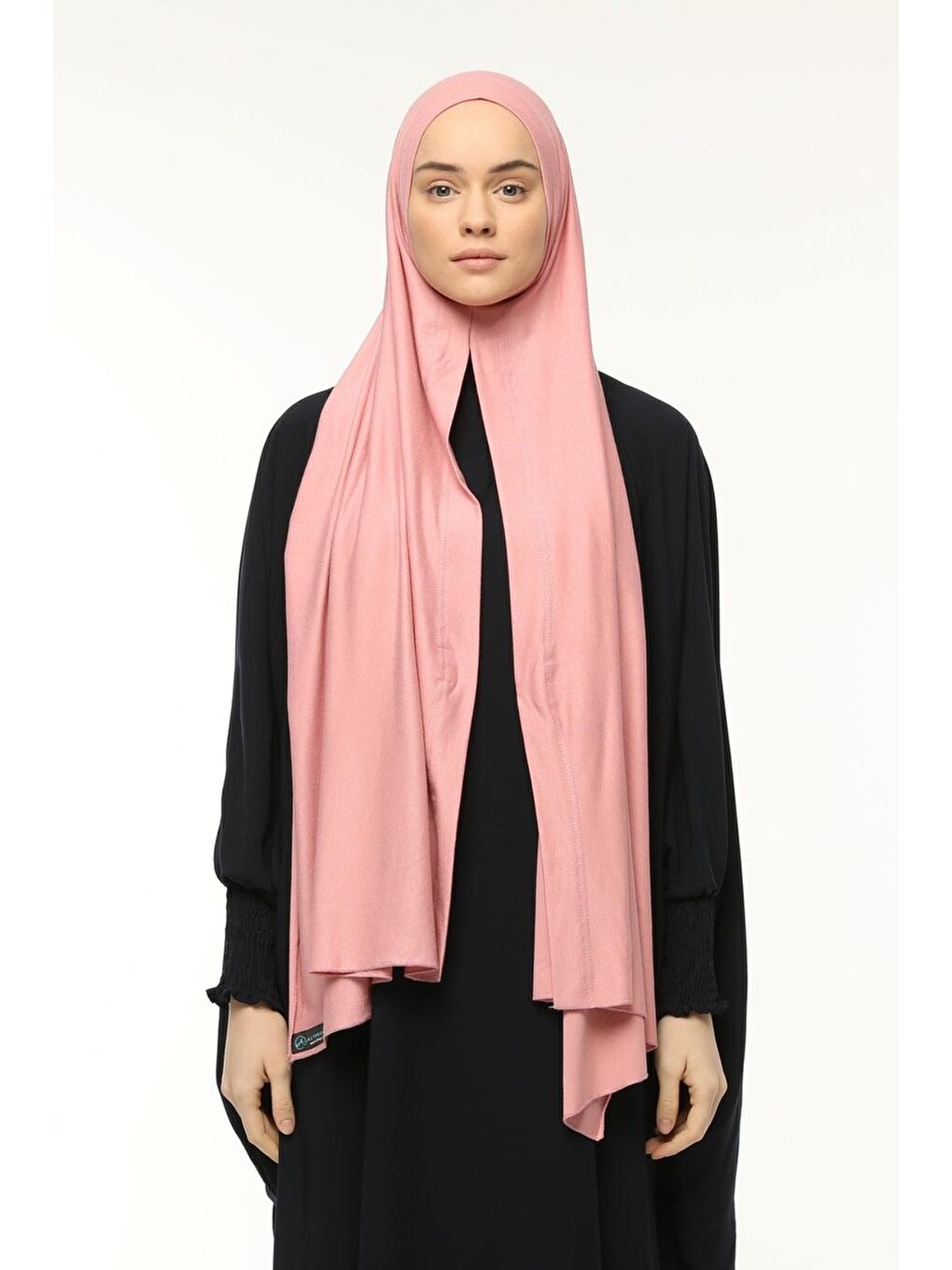 Pembe Hazır Pratik Geçmeli Lüks Organik Düz Penye Şal Eşit Hizalı