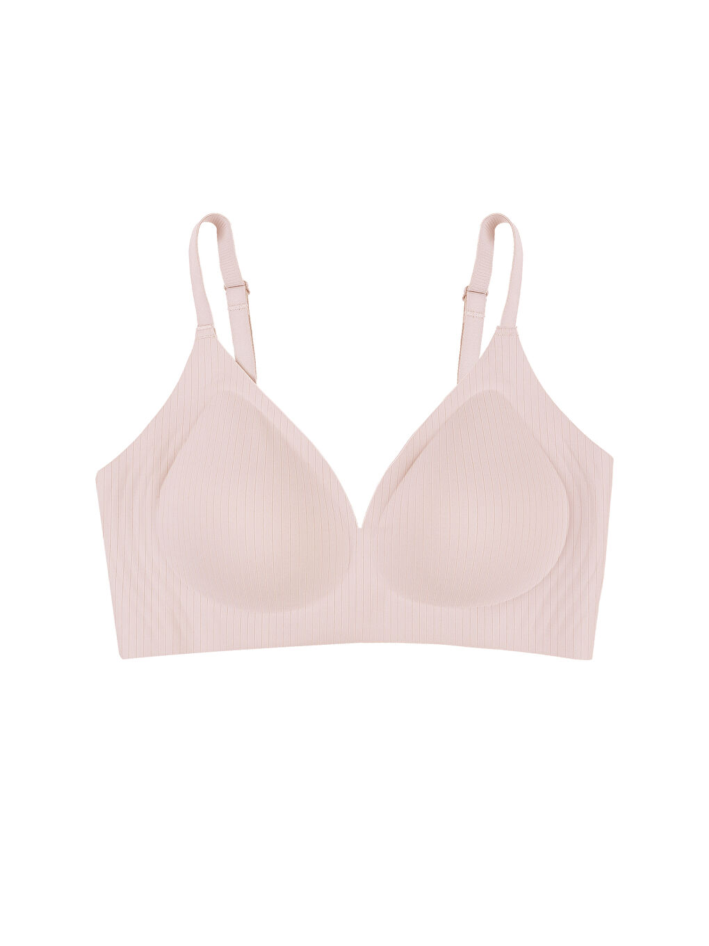 Ekru Balensiz Görünmez Fitilli Kaşkorse Çıkarılabilir Pedli Dikişsiz Sütyen-2