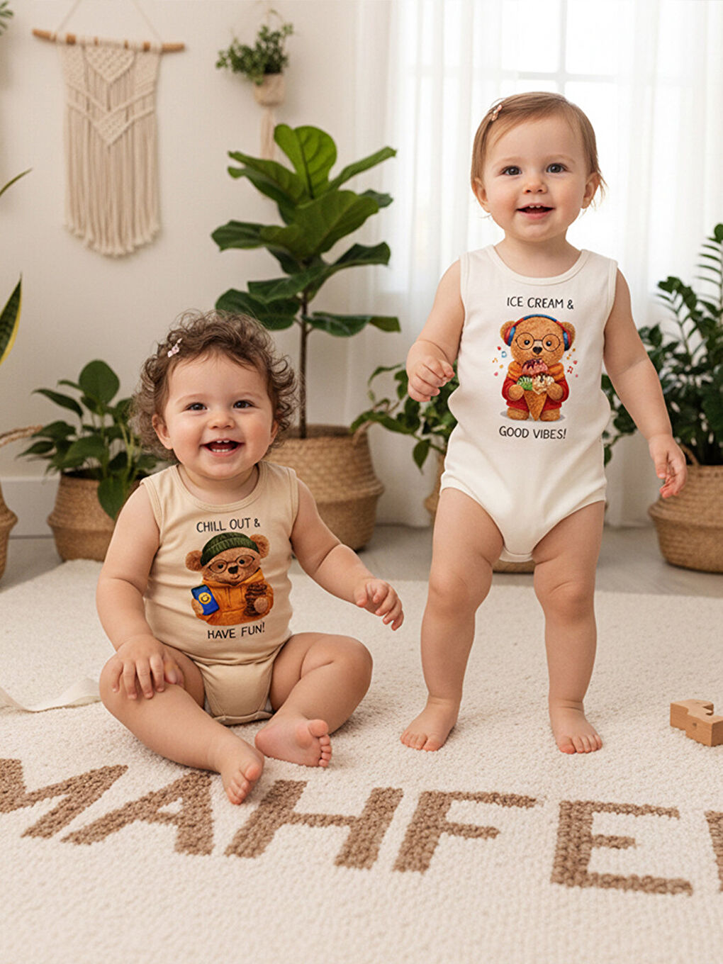 Kırmızı 2'Li Kız %100 Pamuklu Atlet Çıtçıtlı Bebek Body Zıbın 878-874-1