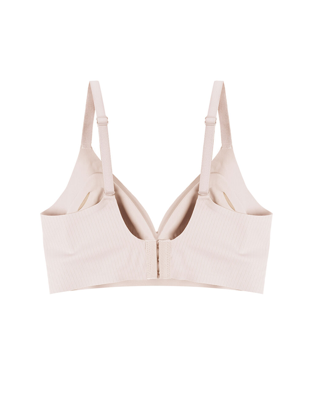 Ekru Balensiz Görünmez Fitilli Kaşkorse Çıkarılabilir Pedli Dikişsiz Sütyen-3