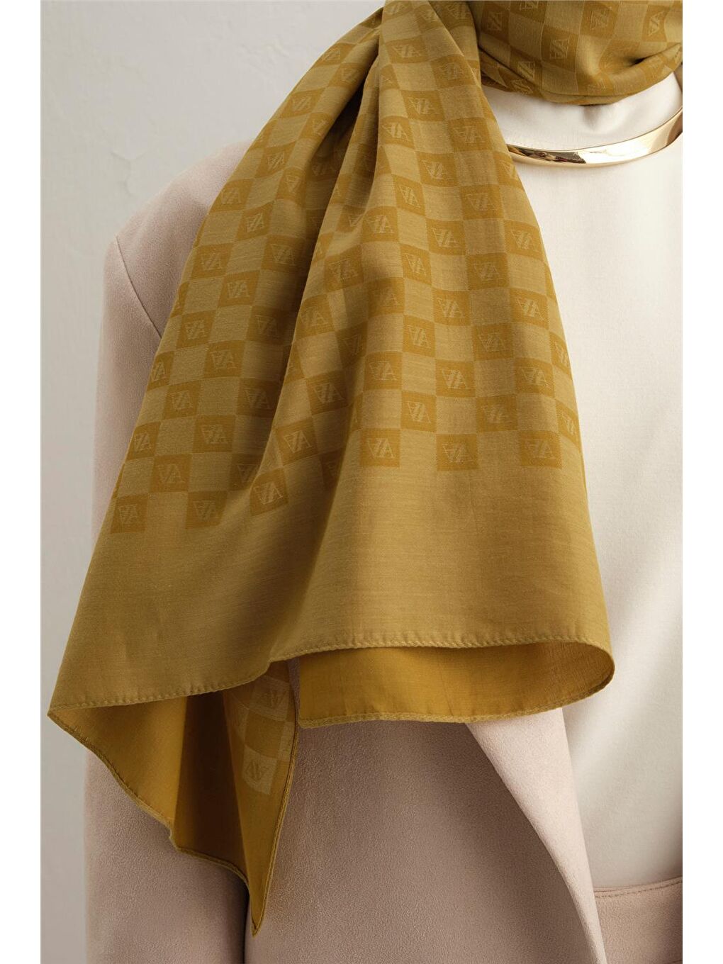 Sarı Trend P.Monogram Şal 2 65 4754-1