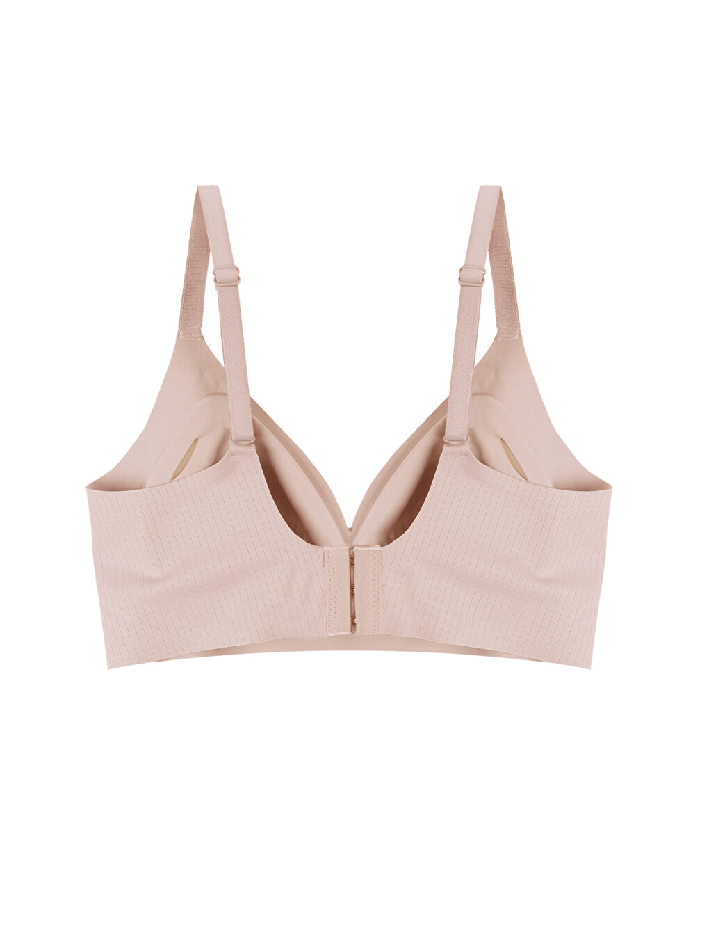 Ekru Balensiz Görünmez Fitilli Kaşkorse Çıkarılabilir Pedli Dikişsiz Sütyen-3