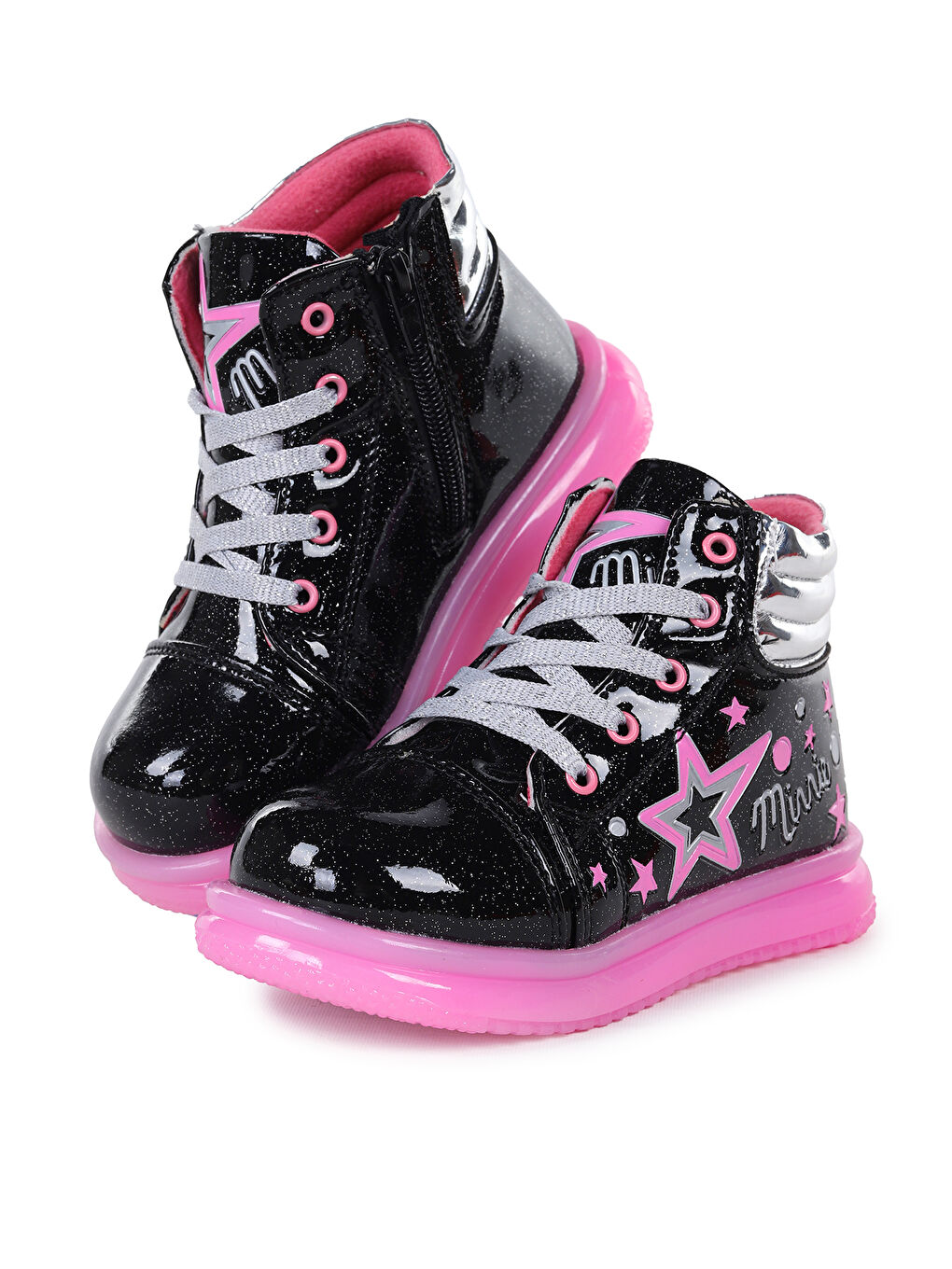 Siyah Mimie Fermuarlı Günlük Kız Çocuk Bot Ayakkabı-1