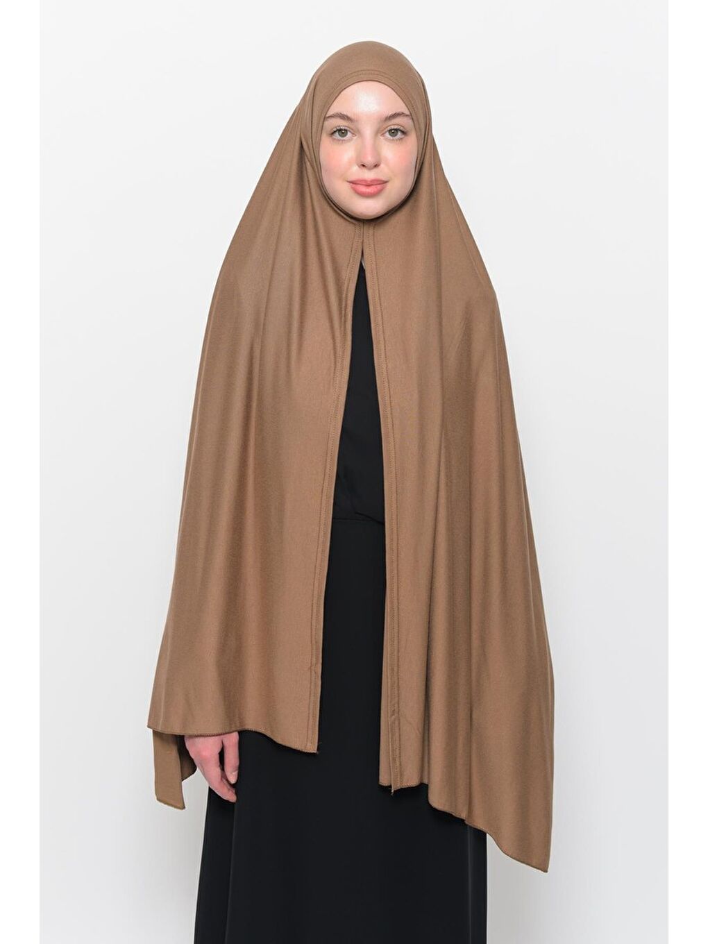Kahverengi Hazır Pratik Geçmeli Lüks Organik Düz Penye Şal Eşit Hizalı-2
