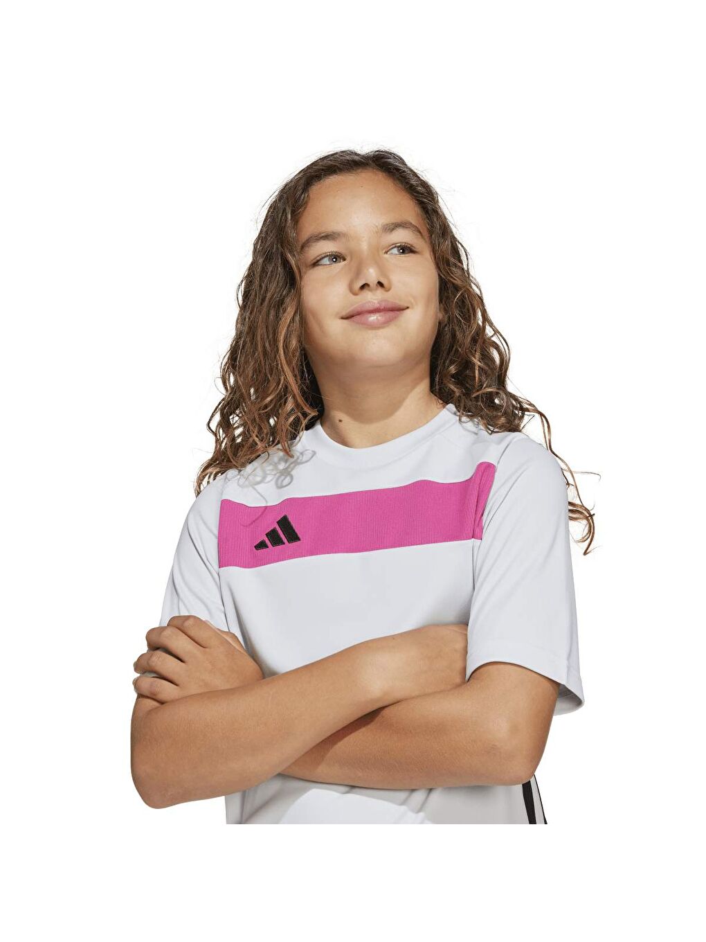 Tiro 25 Essentials Çocuk Beyaz Yuvarlak Yaka Forma-2