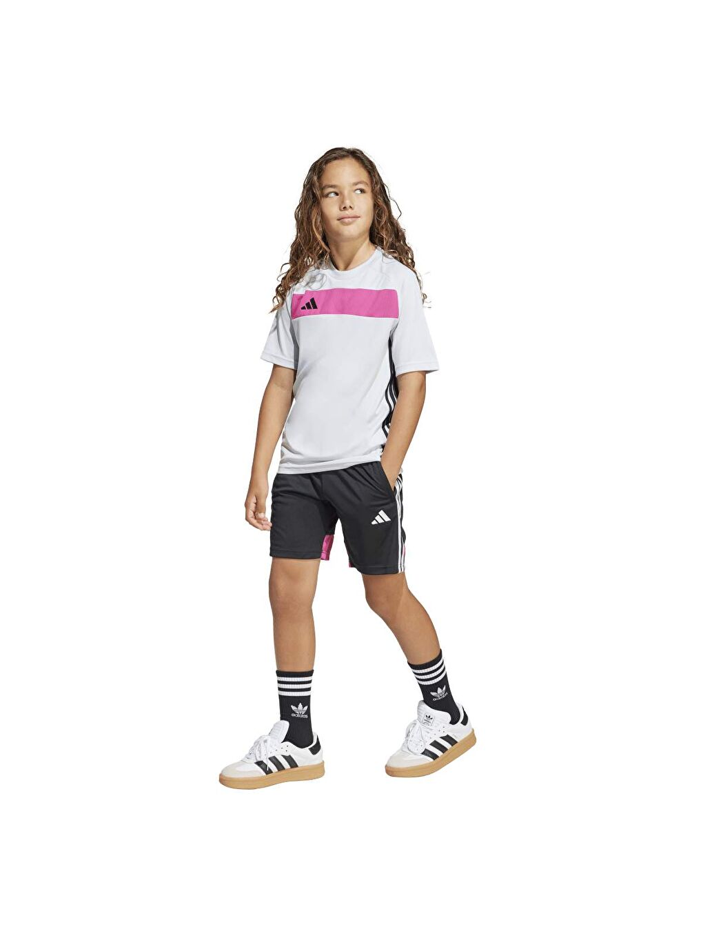 Tiro 25 Essentials Çocuk Beyaz Yuvarlak Yaka Forma-4