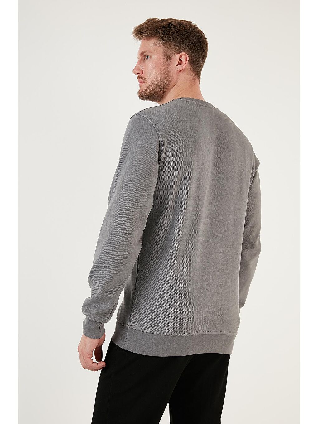 Buratti Açık Haki Pamuklu Regular Fit Bisiklet Yaka Erkek Sweatshirt 5905453 - 4