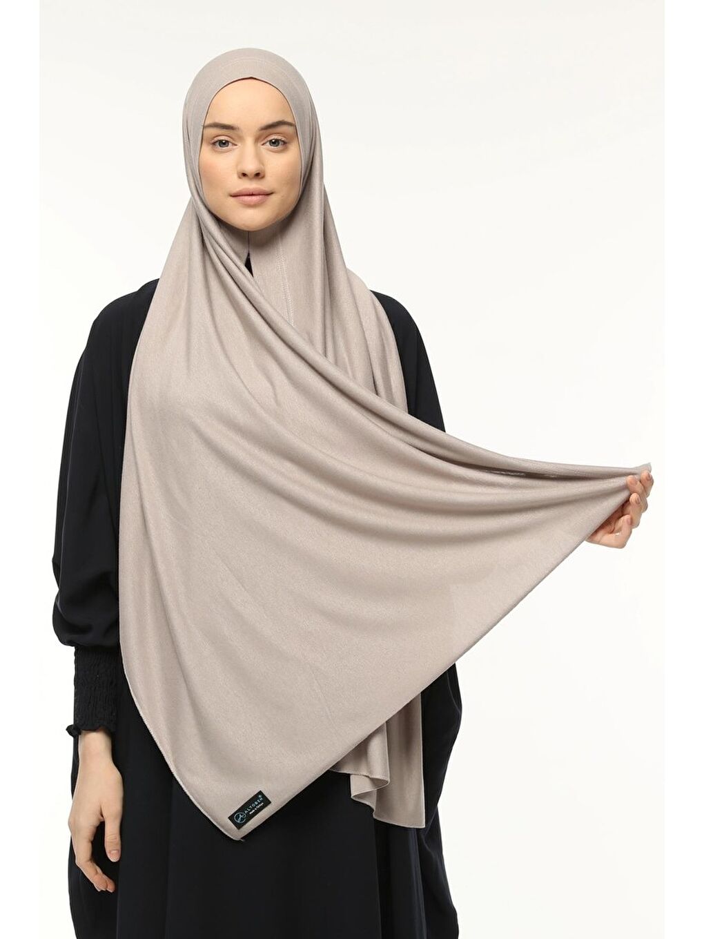 Kahverengi Hazır Pratik Geçmeli Lüks Organik Düz Penye Şal Eşit Hizalı-1