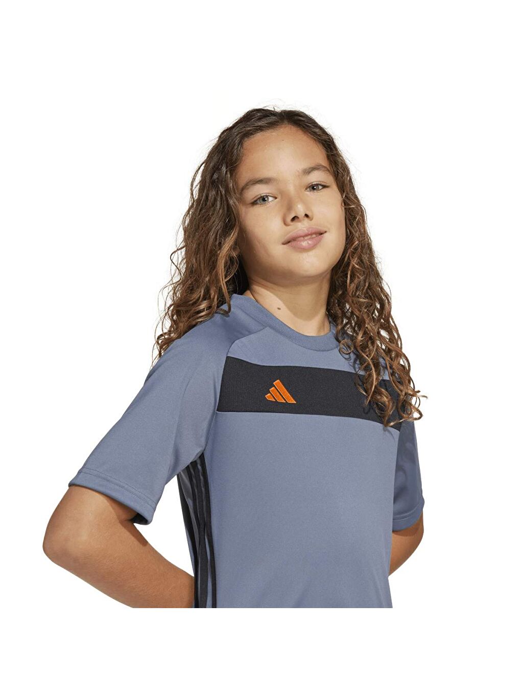 Tiro 25 Essentials Çocuk Gri Yuvarlak Yaka Forma-2