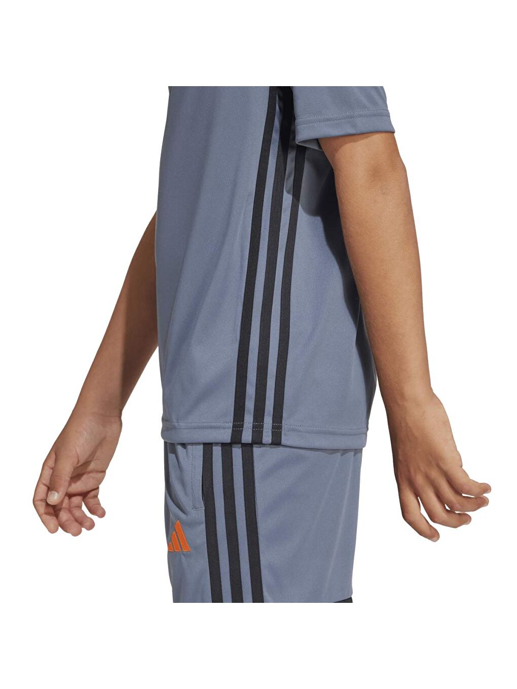 Tiro 25 Essentials Çocuk Gri Yuvarlak Yaka Forma-3