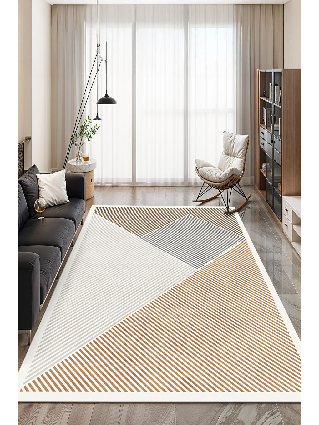 Turuncu Dekoratif Soft Modern Kaymaz Yıkanabilir Salon Halısı Mutfak Halısı Koridor Halısı Yolluk-3