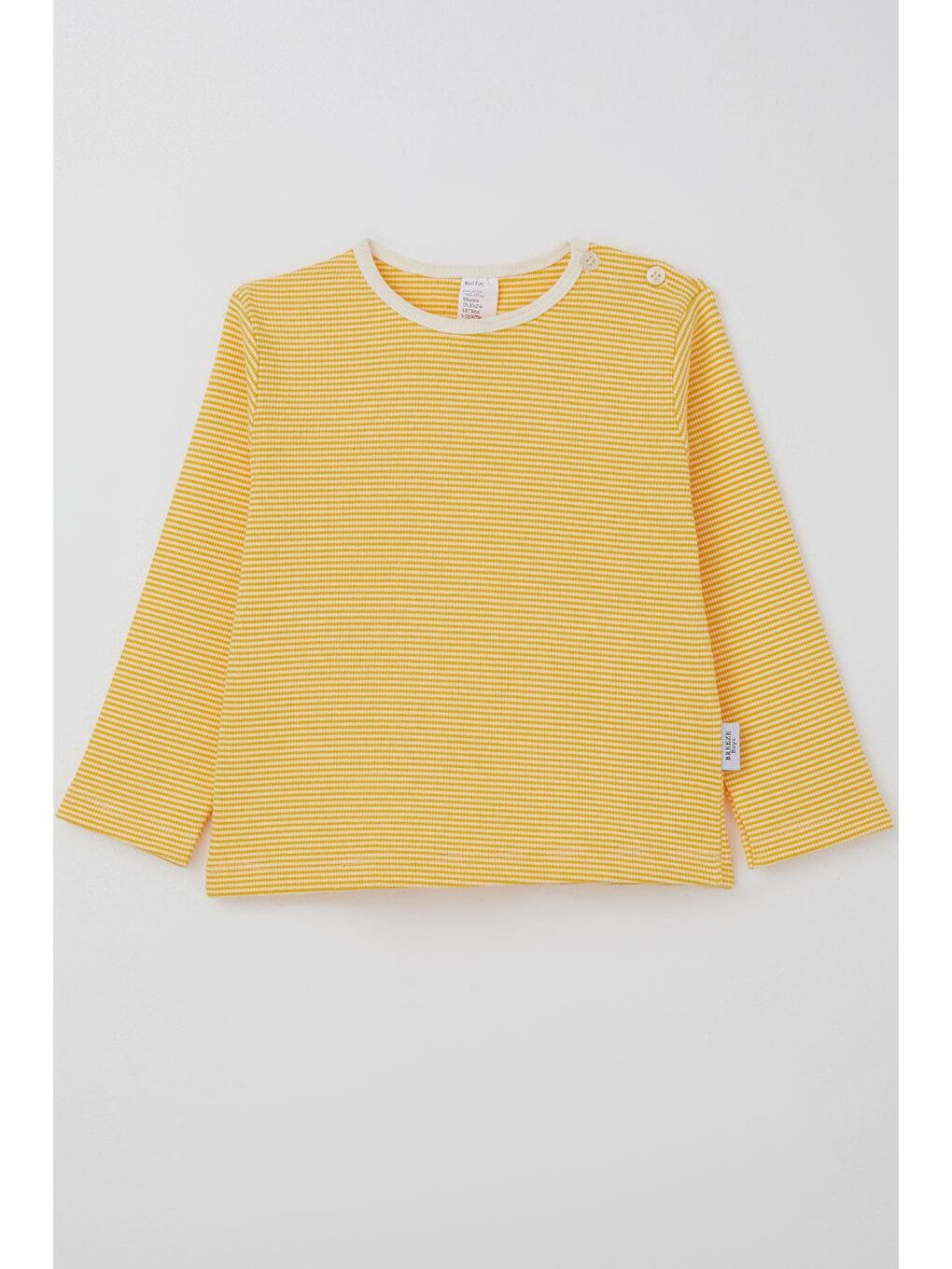 Erkek Bebek Uzun Kollu Tişört Patlı Sarı (9 Ay-3 Yaş)