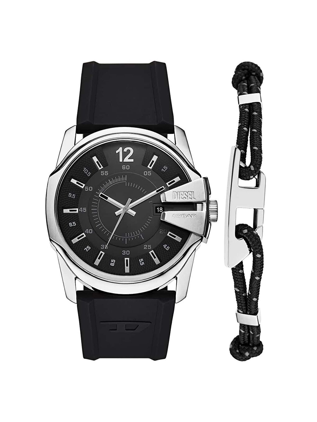 Siyah DZ4700SET Erkek Kol Saati ve Bileklik Seti