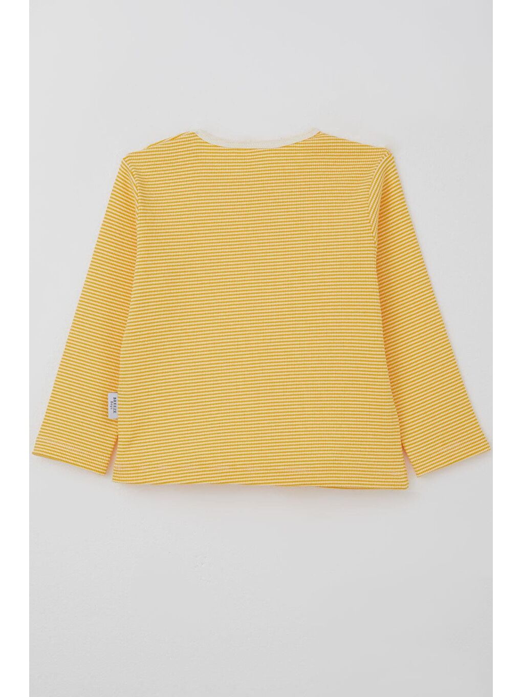 Erkek Bebek Uzun Kollu Tişört Patlı Sarı (9 Ay-3 Yaş)-1
