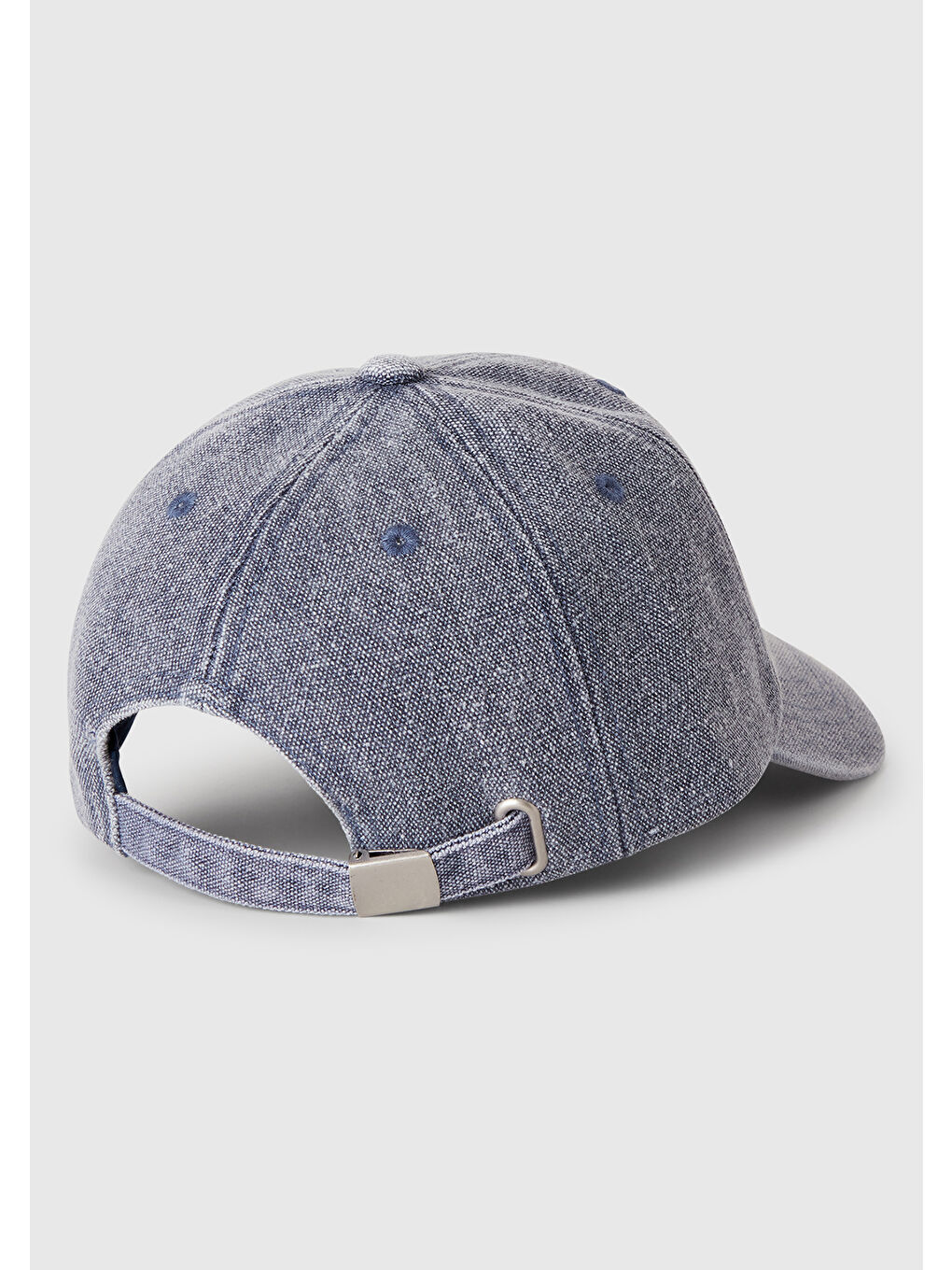 Erkek Çocuk Havacı Mavi Kanvas Soluk Efektli Logolu Keo Şapka-1