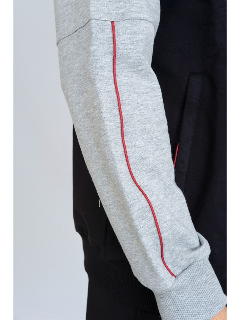 Siyah Pamuklu Kumaş Erkek Eşofman Takımı 201507-7