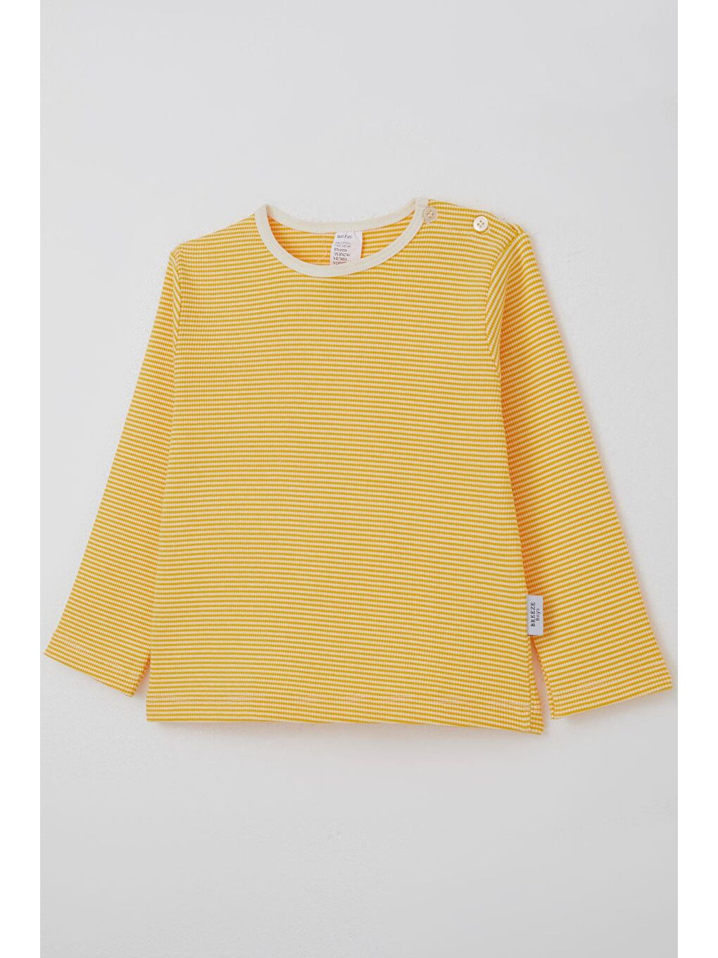 Erkek Bebek Uzun Kollu Tişört Patlı Sarı (9 Ay-3 Yaş)-2