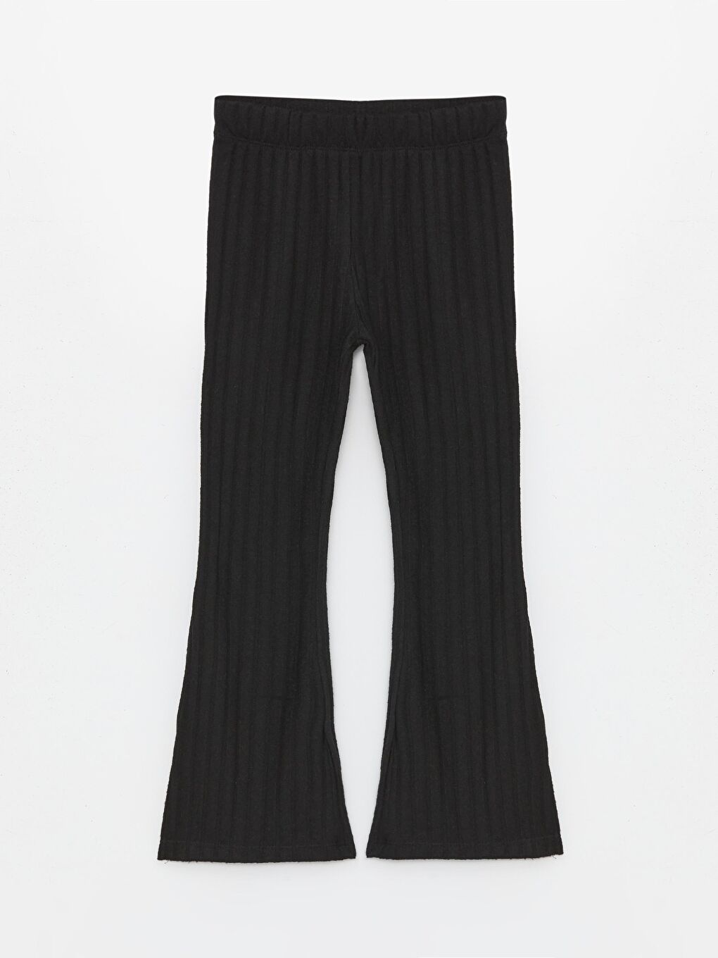 Siyah Kız Çocuk Fitilli Kapüşonlu Triko Eşofman Takımı-3