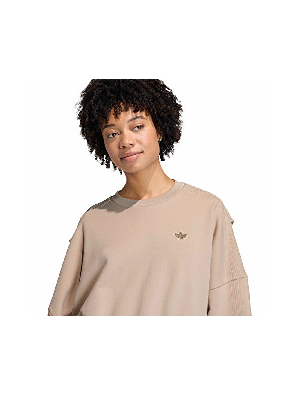 P Ess Os Crw Kadın Günlük Sweatshirts Kc8866 Haki-3