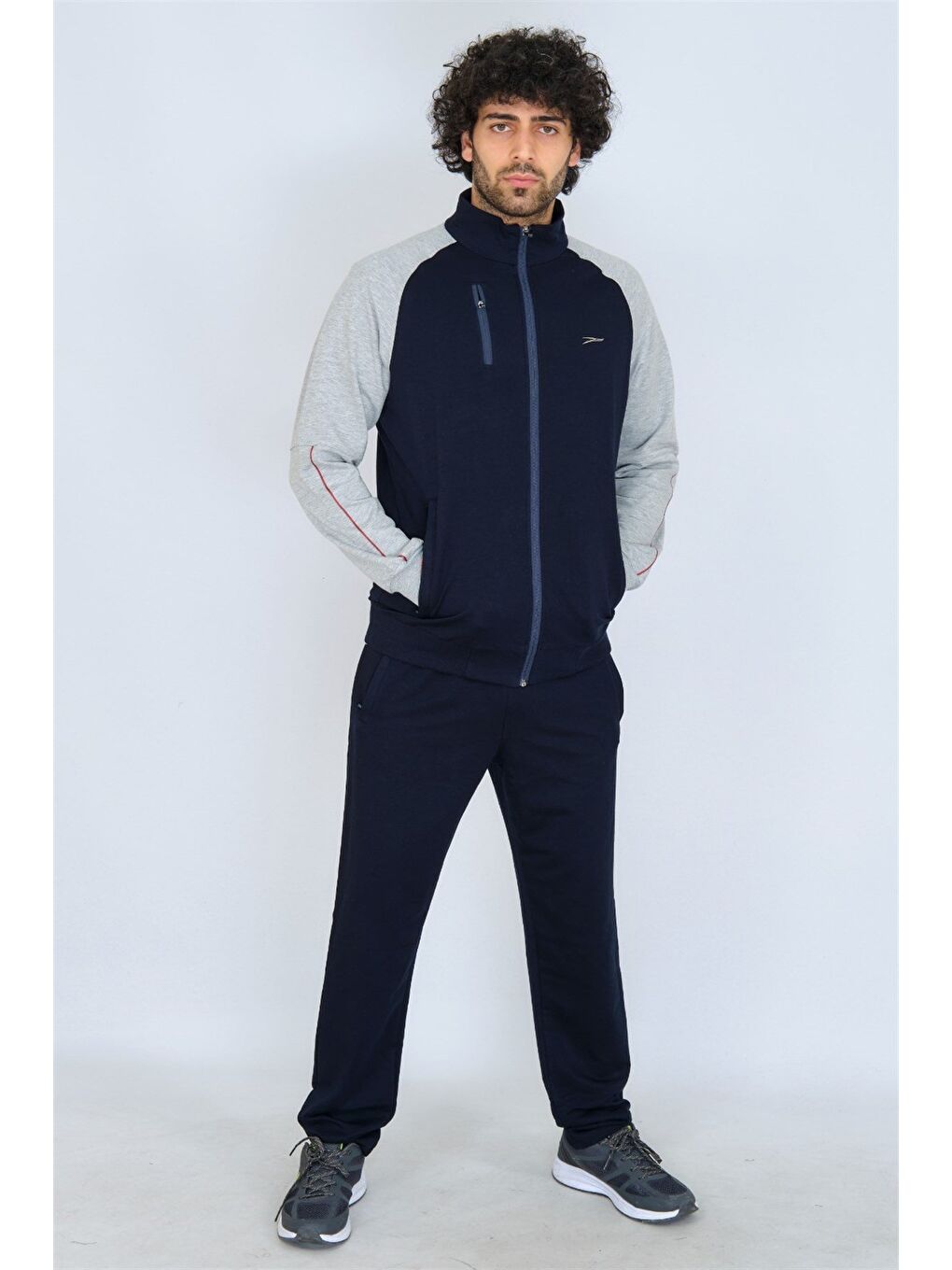 Lacivert Pamuklu Kumaş Erkek Eşofman Takımı 201507