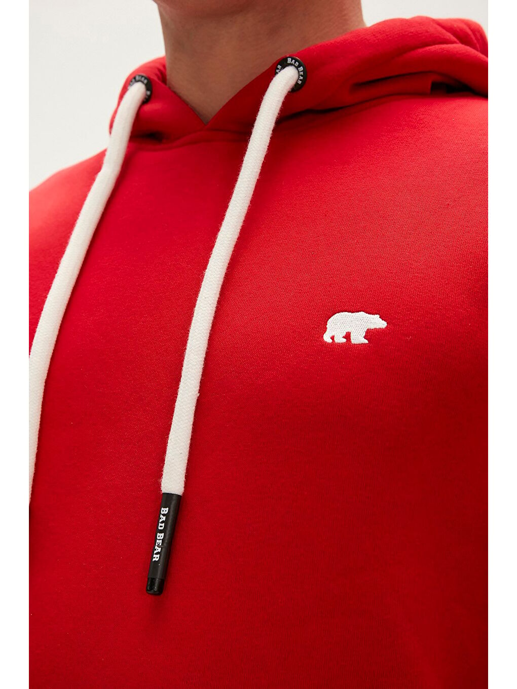 Bad Bear Kırmızı Simple Hoodie Crimson Red Kırmızı Erkek Kapüşonlu Sweatshirt - 1