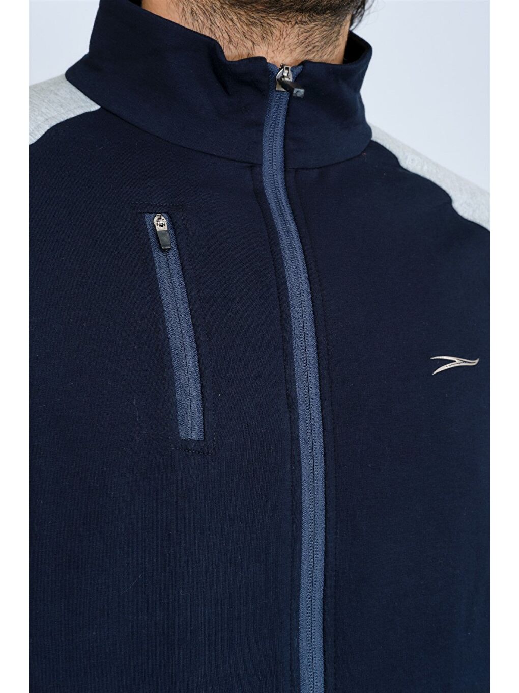 Lacivert Pamuklu Kumaş Erkek Eşofman Takımı 201507-7