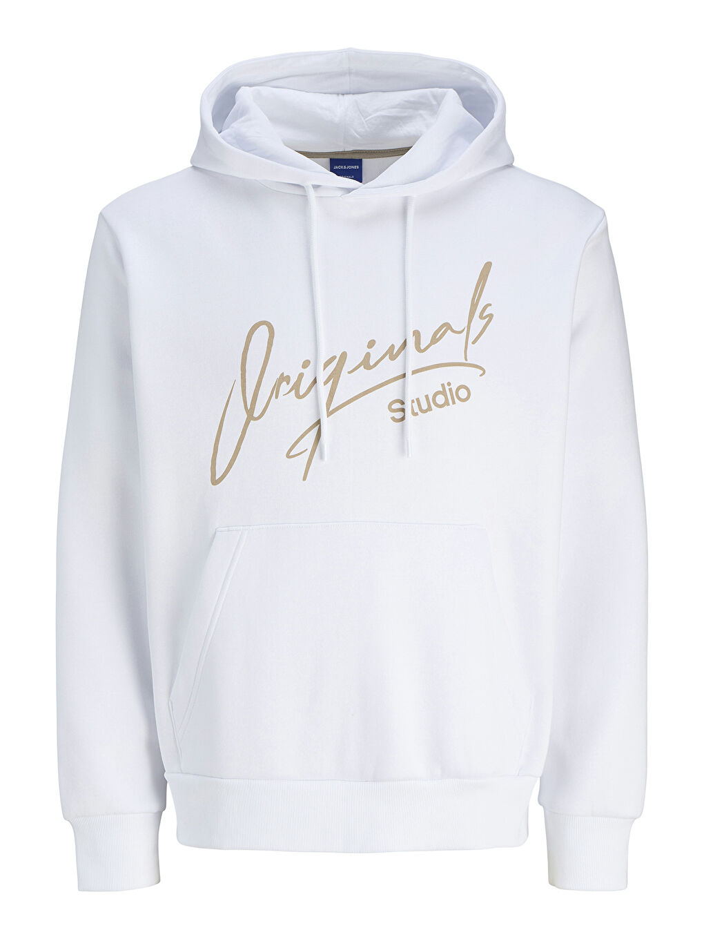 Beyaz Originals Jorsignature Pamuklu Relaxed Fit Kapüşonlu Baskılı  Erkek Hoodie 12281990