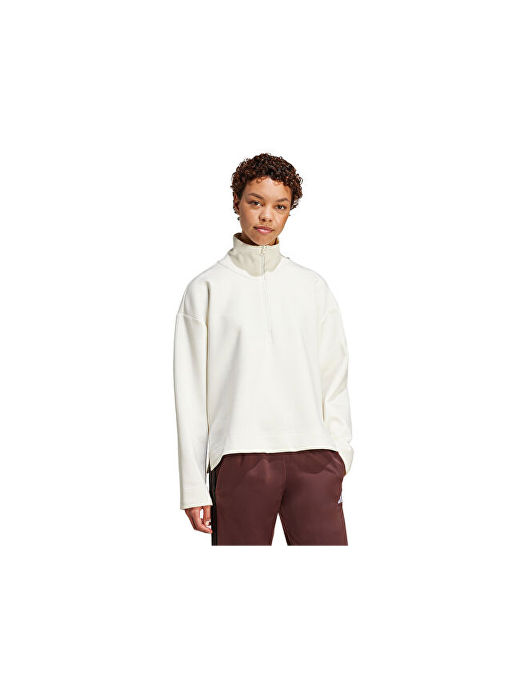 W All Szn Sl Qz Kadın Günlük Sweatshirt Jv9907 Beyaz-2