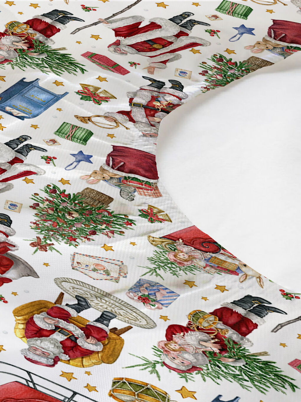 Karışık Yılbaşı Desenli Tek Kişilik Baskılı Lastikli Çarşaf Takımı– 100x200cm-1