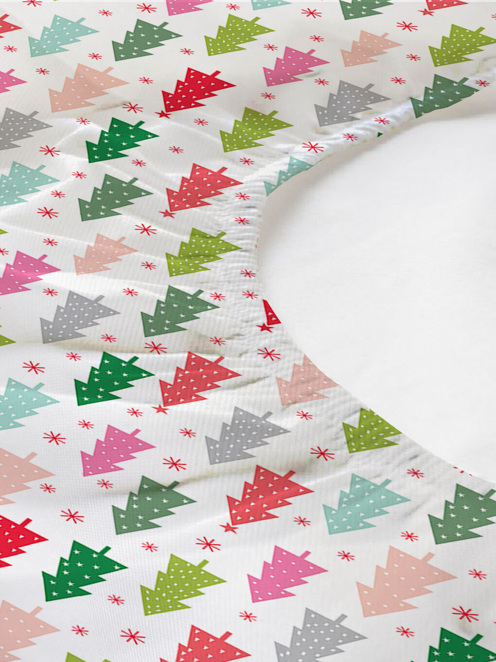 Karışık Yılbaşı Desenli Tek Kişilik Baskılı Lastikli Çarşaf Takımı– 100x200cm-1