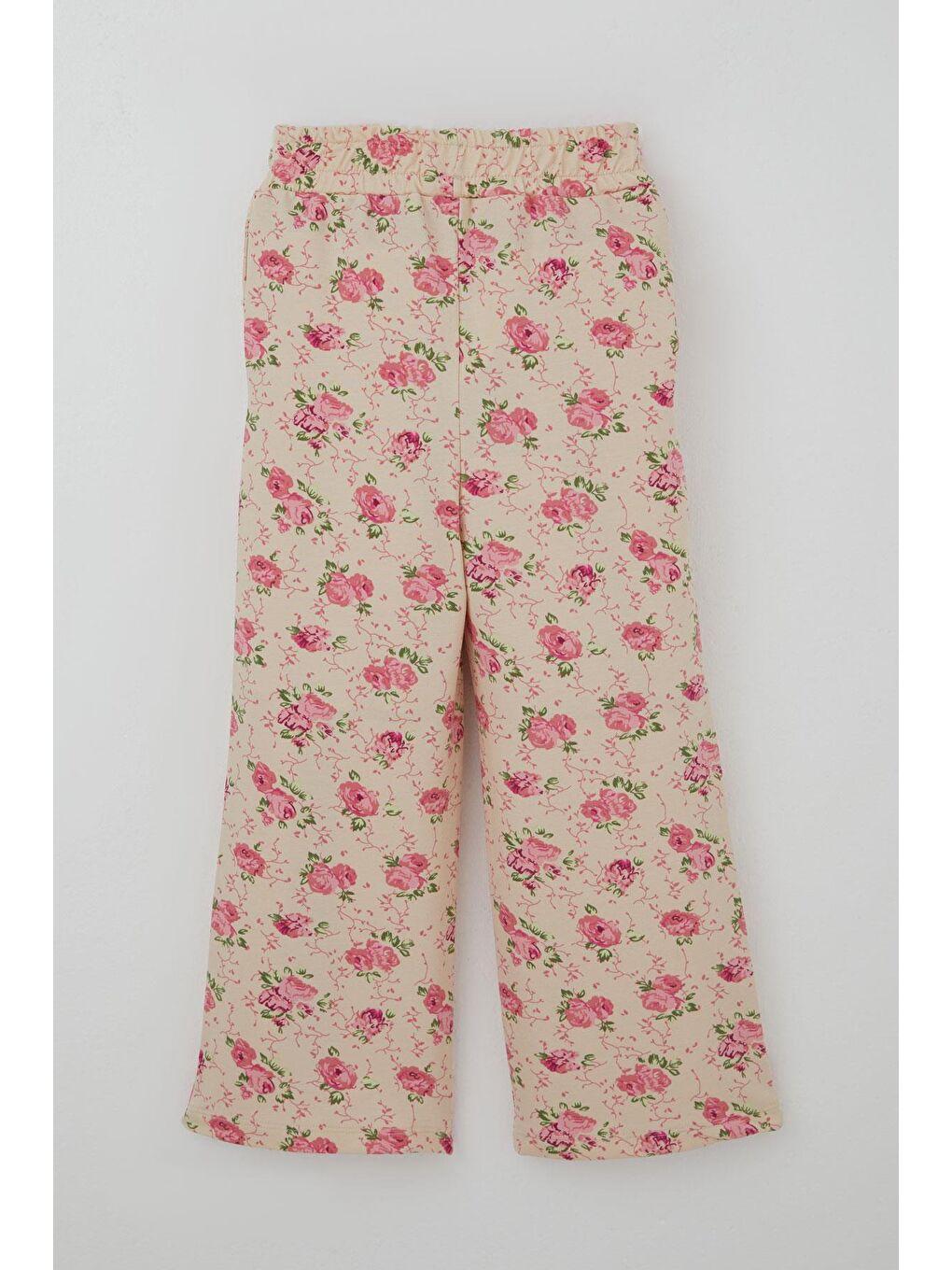 Kız Çocuk Eşofman Takımı Fiyonk Baskılı Pantolonu Çiçek Desenli Fıstık Yeşili (1.5-5 Yaş)-4