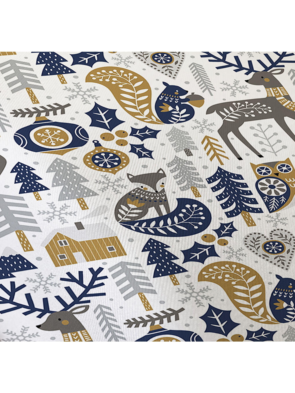 Karışık Yılbaşı Desenli Tek Kişilik Baskılı Lastikli Çarşaf Takımı– 100x200cm-2