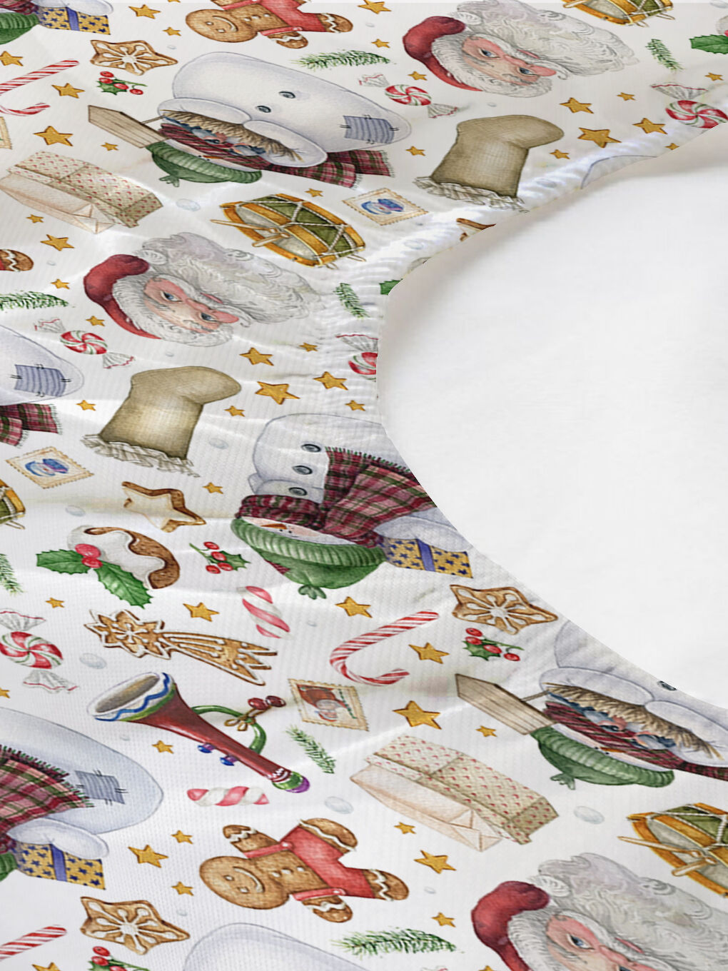 Karışık Yılbaşı Desenli Tek Kişilik Baskılı Lastikli Çarşaf Takımı– 100x200cm-1