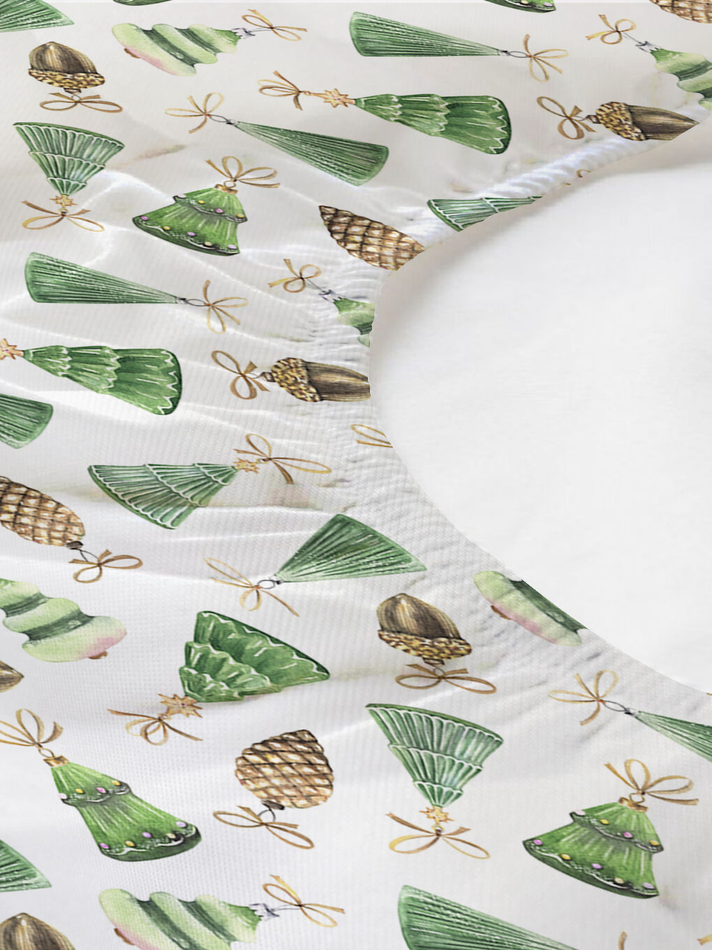 Karışık Yılbaşı Desenli Tek Kişilik Baskılı Lastikli Çarşaf Takımı– 100x200cm-1