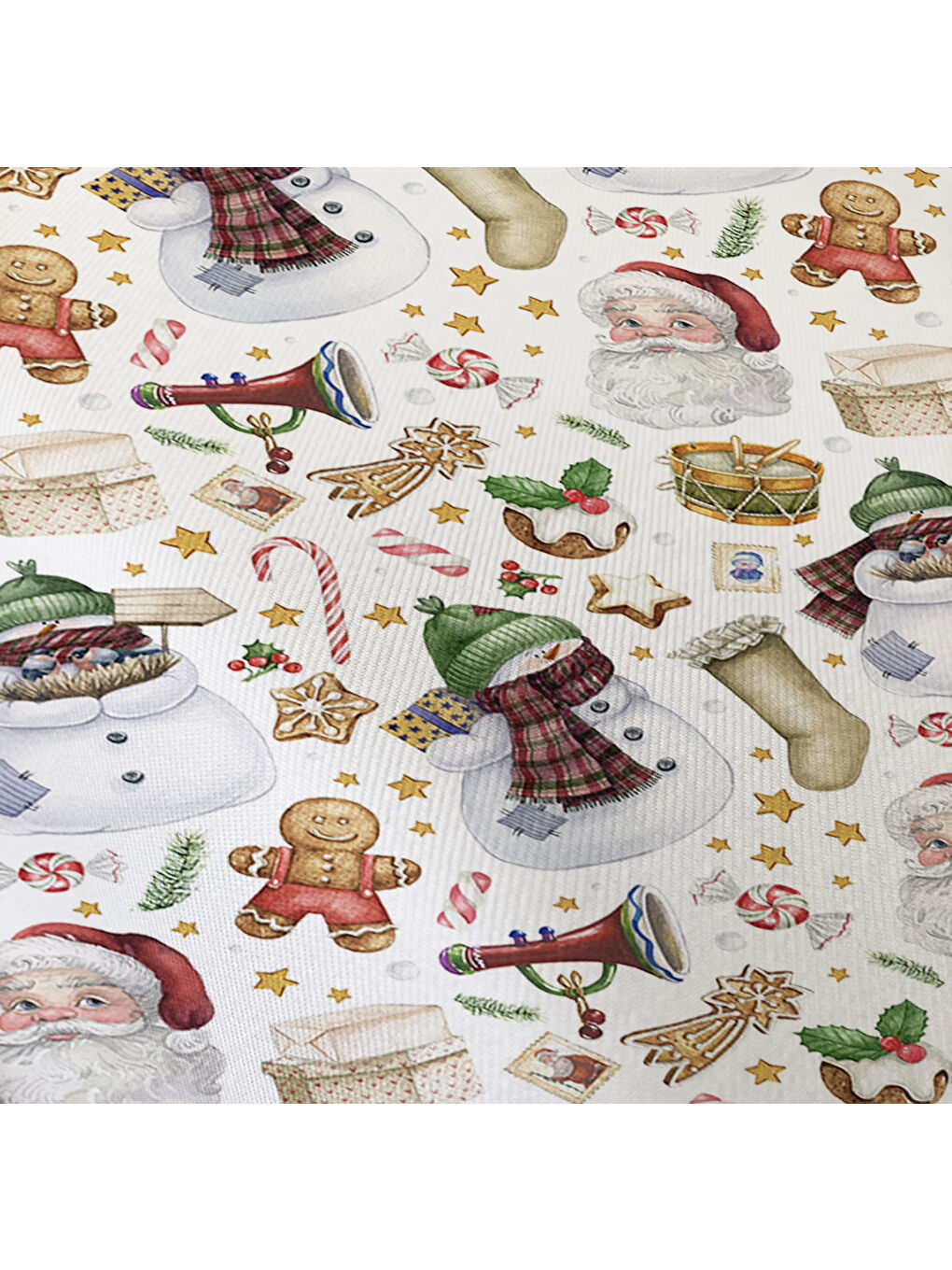 Karışık Yılbaşı Desenli Tek Kişilik Baskılı Lastikli Çarşaf Takımı– 100x200cm-2